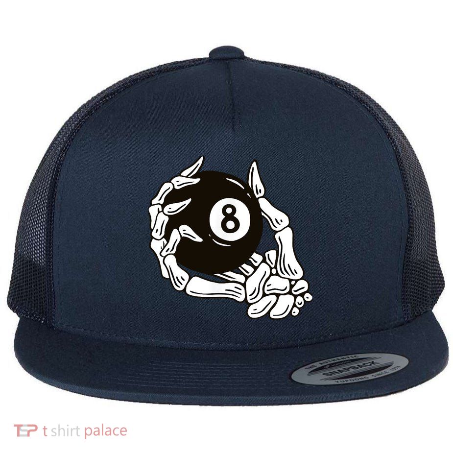 Pool billiards vintage 8 eight ball Flatbill Hat