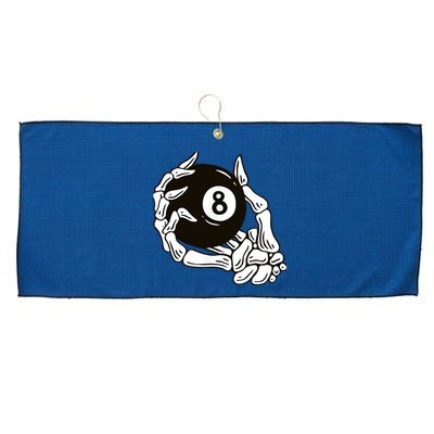 Pool billiards vintage 8 eight ball Large Microfiber Waffle Golf Towel