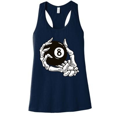 Pool billiards vintage 8 eight ball Women's Racerback Tank