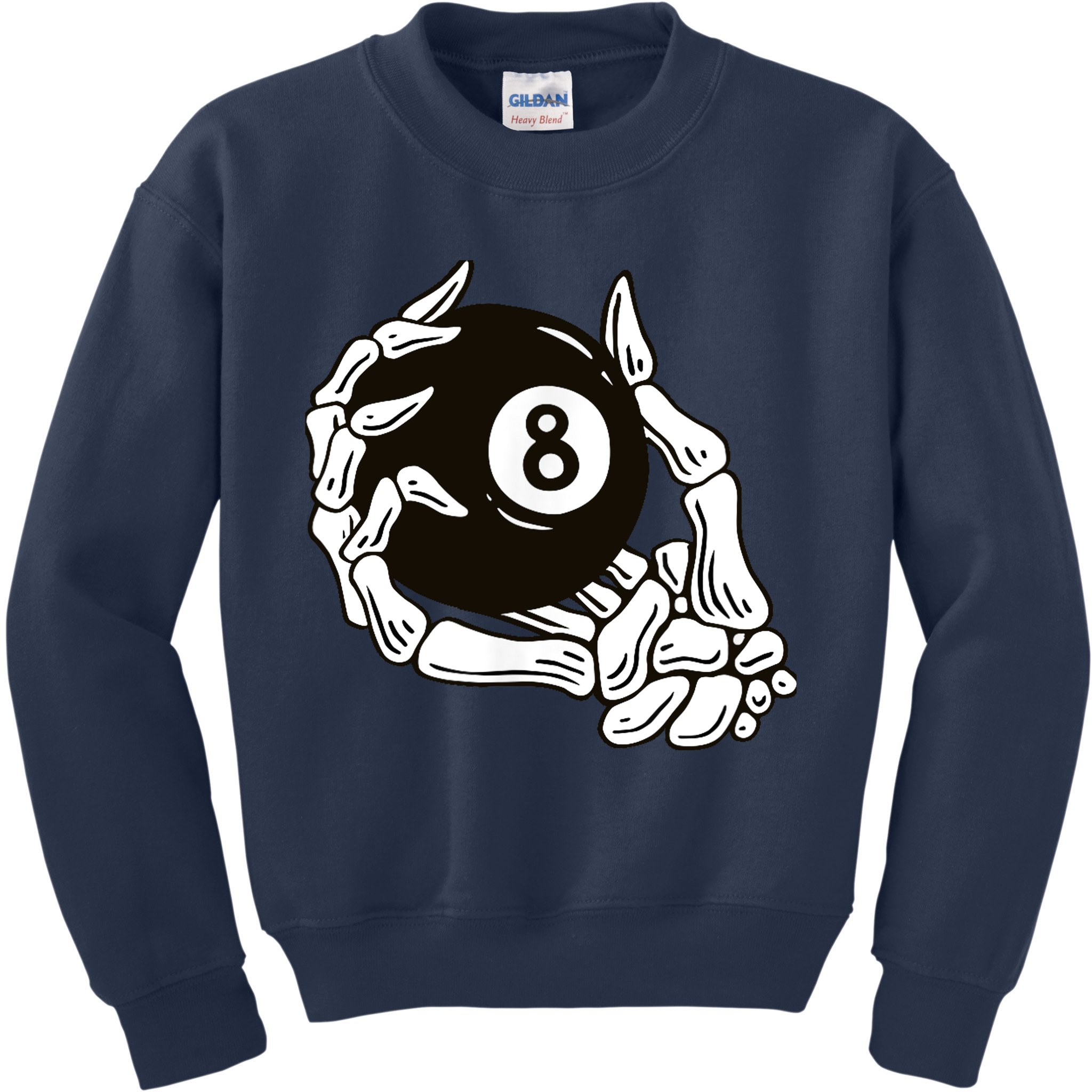 Pool billiards vintage 8 eight ball Kids Sweatshirt
