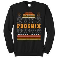 Phoenix Basketball Valley Oop City Arizona Retro Sunset Sweatshirt