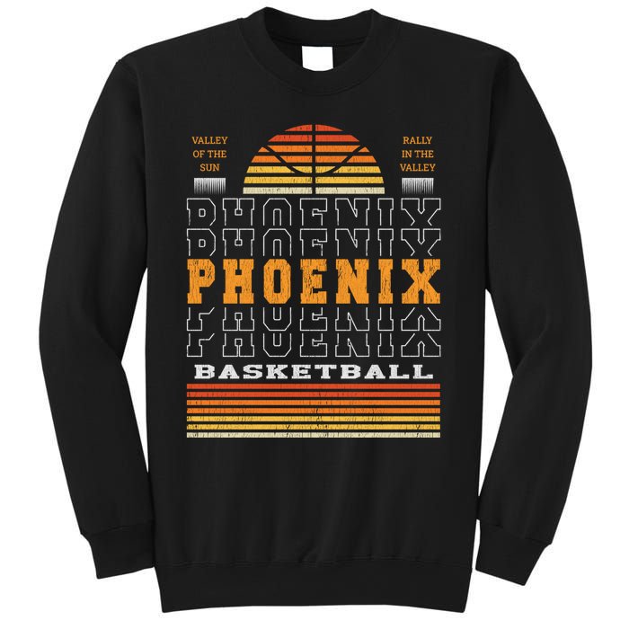 Phoenix Basketball Valley Oop City Arizona Retro Sunset Sweatshirt