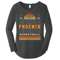 Phoenix Basketball Valley Oop City Arizona Retro Sunset Women's Perfect Tri Tunic Long Sleeve Shirt