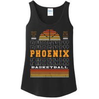 Phoenix Basketball Valley Oop City Arizona Retro Sunset Ladies Essential Tank