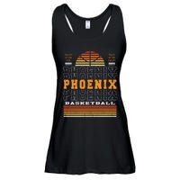 Phoenix Basketball Valley Oop City Arizona Retro Sunset Ladies Essential Flowy Tank