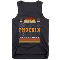 Phoenix Basketball Valley Oop City Arizona Retro Sunset Tank Top