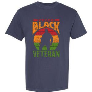 Proud Black Veteran Soldier African American Military Us Usa Garment-Dyed Heavyweight T-Shirt