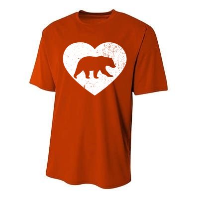 Polar Bear Vintage White Heart Animal Lover Valentines Day Gift Performance Sprint T-Shirt