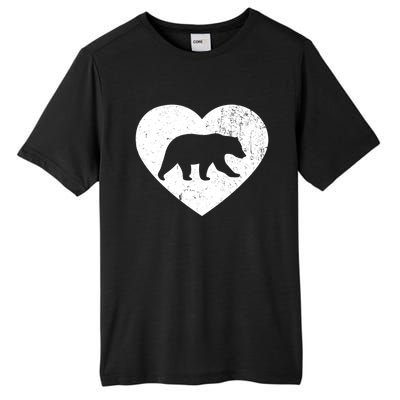 Polar Bear Vintage White Heart Animal Lover Valentines Day Gift Tall Fusion ChromaSoft Performance T-Shirt