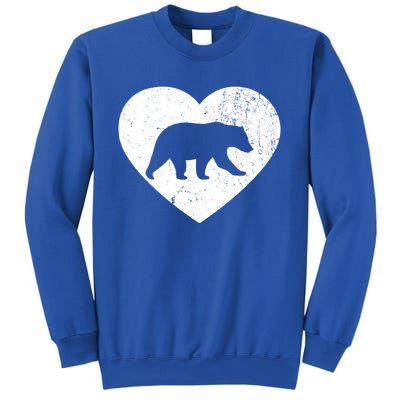 Polar Bear Vintage White Heart Animal Lover Valentines Day Gift Sweatshirt