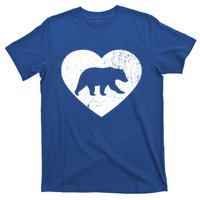 Polar Bear Vintage White Heart Animal Lover Valentines Day Gift T-Shirt