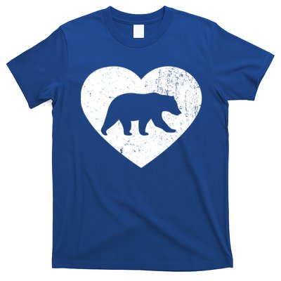 Polar Bear Vintage White Heart Animal Lover Valentines Day Gift T-Shirt