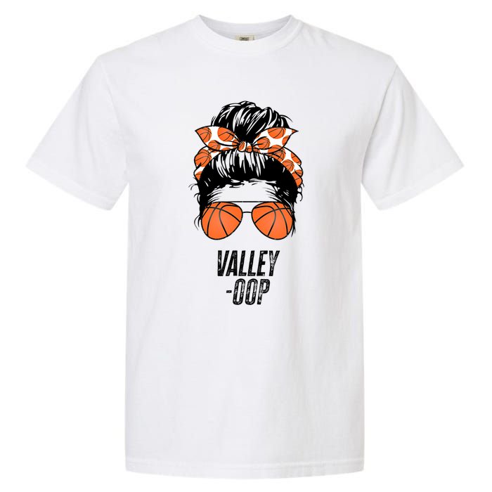 Phoenix Basketball Valley Oop Messy Bun Sun Basketball Fan Garment-Dyed Heavyweight T-Shirt