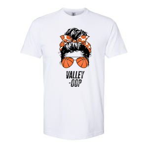 Phoenix Basketball Valley Oop Messy Bun Sun Basketball Fan Softstyle CVC T-Shirt