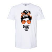 Phoenix Basketball Valley Oop Messy Bun Sun Basketball Fan Softstyle CVC T-Shirt