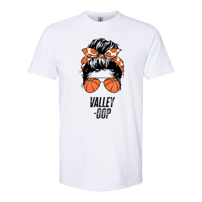 Phoenix Basketball Valley Oop Messy Bun Sun Basketball Fan Softstyle CVC T-Shirt