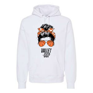 Phoenix Basketball Valley Oop Messy Bun Sun Basketball Fan Premium Hoodie