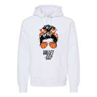 Phoenix Basketball Valley Oop Messy Bun Sun Basketball Fan Premium Hoodie