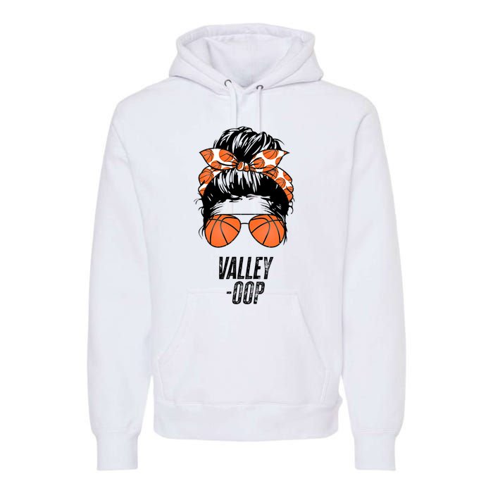 Phoenix Basketball Valley Oop Messy Bun Sun Basketball Fan Premium Hoodie