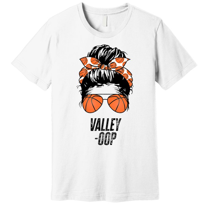 Phoenix Basketball Valley Oop Messy Bun Sun Basketball Fan Premium T-Shirt