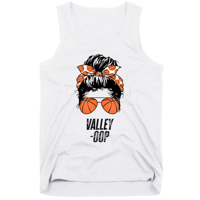 Phoenix Basketball Valley Oop Messy Bun Sun Basketball Fan Tank Top