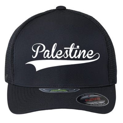 Palestine Baseball Vintage Retro Font Flexfit Unipanel Trucker Cap