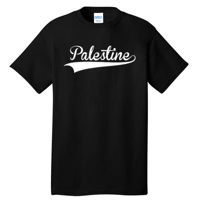 Palestine Baseball Vintage Retro Font Tall T-Shirt