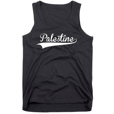 Palestine Baseball Vintage Retro Font Tank Top