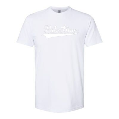 Palestine Baseball Vintage Retro Font Softstyle® CVC T-Shirt