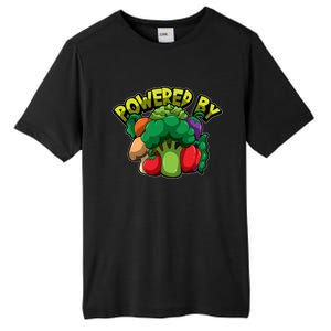 Powered By Vegetables Gift Strong Vegan Life Funny Gift Tall Fusion ChromaSoft Performance T-Shirt