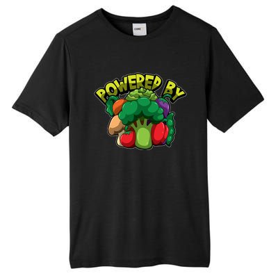 Powered By Vegetables Gift Strong Vegan Life Funny Gift Tall Fusion ChromaSoft Performance T-Shirt