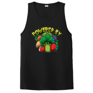 Powered By Vegetables Gift Strong Vegan Life Funny Gift PosiCharge Competitor Tank