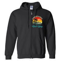 Ponton Boat Vintage Retro I Was On A Boat That Day Full Zip Hoodie