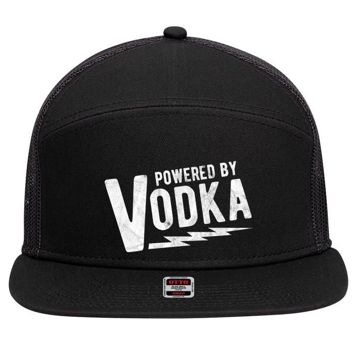 Powered By Vodka 7 Panel Mesh Trucker Snapback Hat