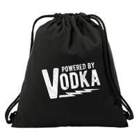 Powered By Vodka Drawstring Bag