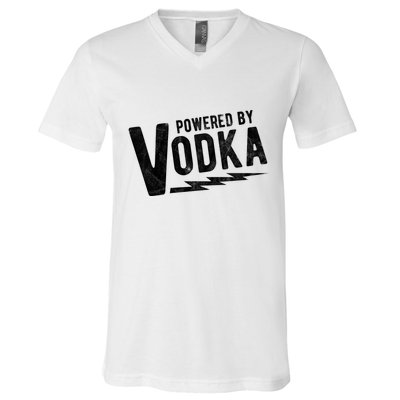 Powered By Vodka V-Neck T-Shirt