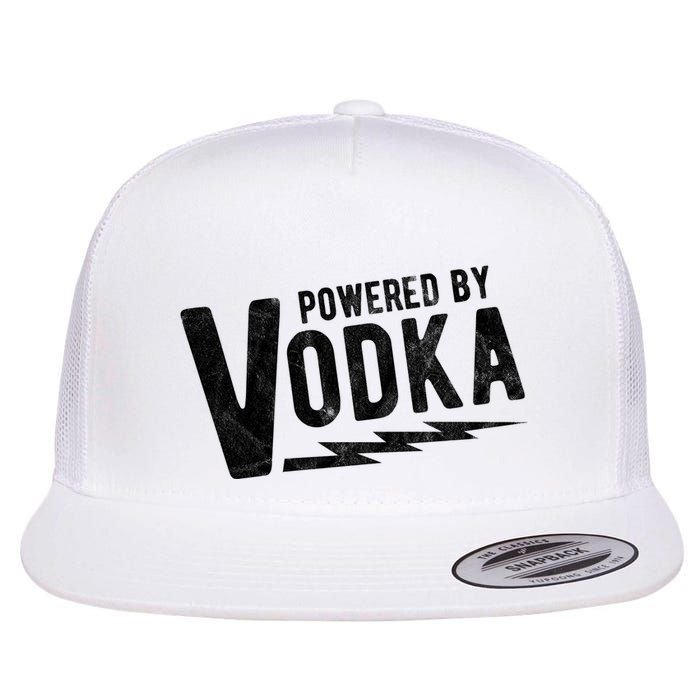 Powered By Vodka Flat Bill Trucker Hat