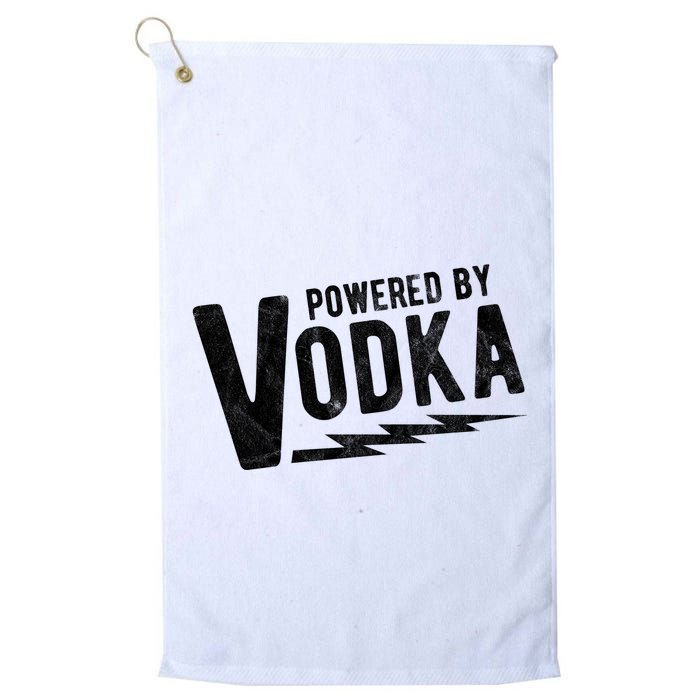 Powered By Vodka Golf Towel