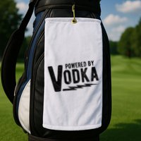 Powered By Vodka Golf Towel