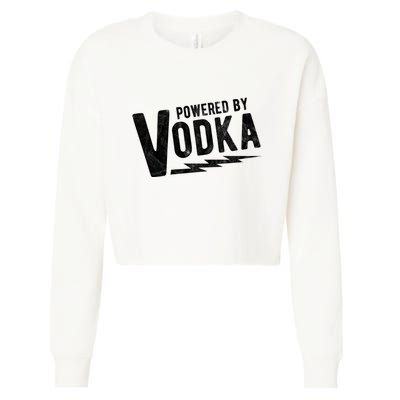 Powered By Vodka Cropped Pullover Crew
