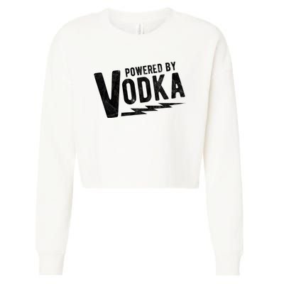 Powered By Vodka Cropped Pullover Crew