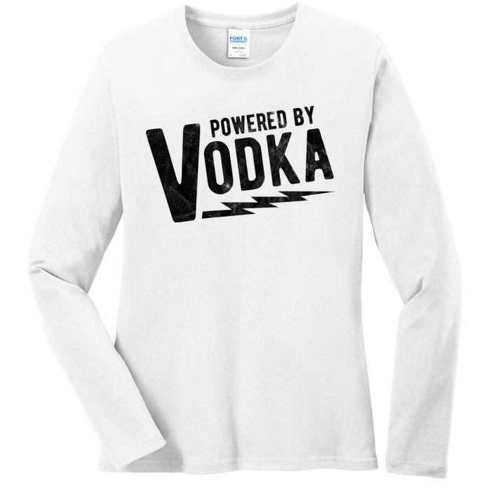 Powered By Vodka Ladies Long Sleeve Shirt