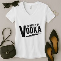 Powered By Vodka Women's V-Neck T-Shirt
