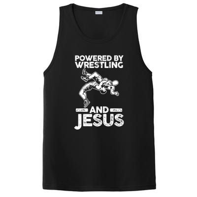 Powered By Wrestling And Jesus PosiCharge Competitor Tank