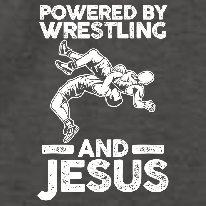 Powered By Wrestling And Jesus Vector Backpack