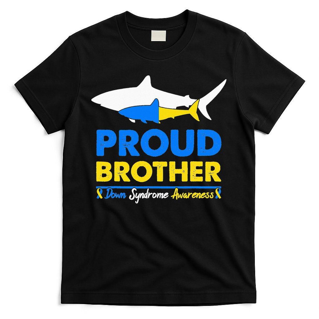 Proud Brother World Down Syndrome Awareness Day Shark T21 T-Shirt