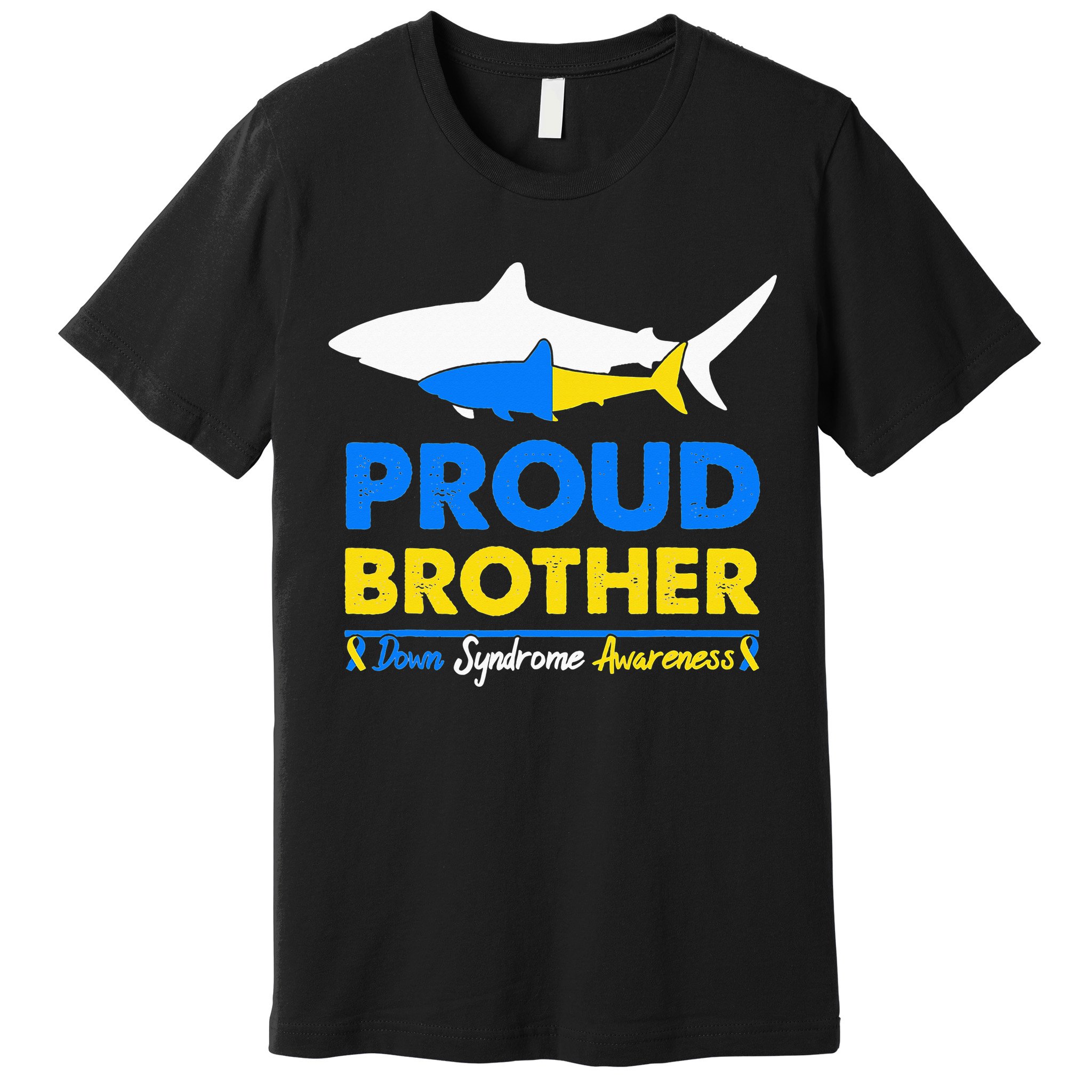 Proud Brother World Down Syndrome Awareness Day Shark T21 Premium T-Shirt