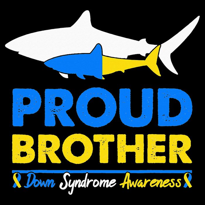Proud Brother World Down Syndrome Awareness Day Shark T21 Women's V-Neck T-Shirt