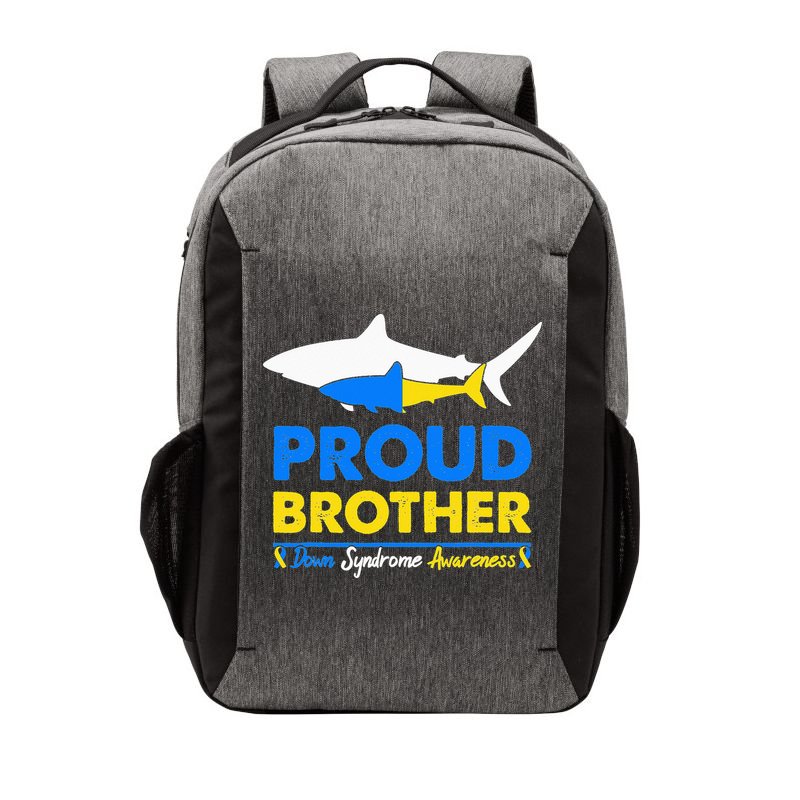 Proud Brother World Down Syndrome Awareness Day Shark T21 Vector Backpack