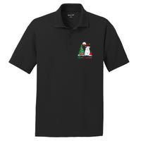 Polar Bear Wearing Santa Hat Xmas Merry Christmas Polar Bear PosiCharge RacerMesh Polo